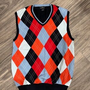 Brooks Brothers Navy Sweater with Light Blue Trim